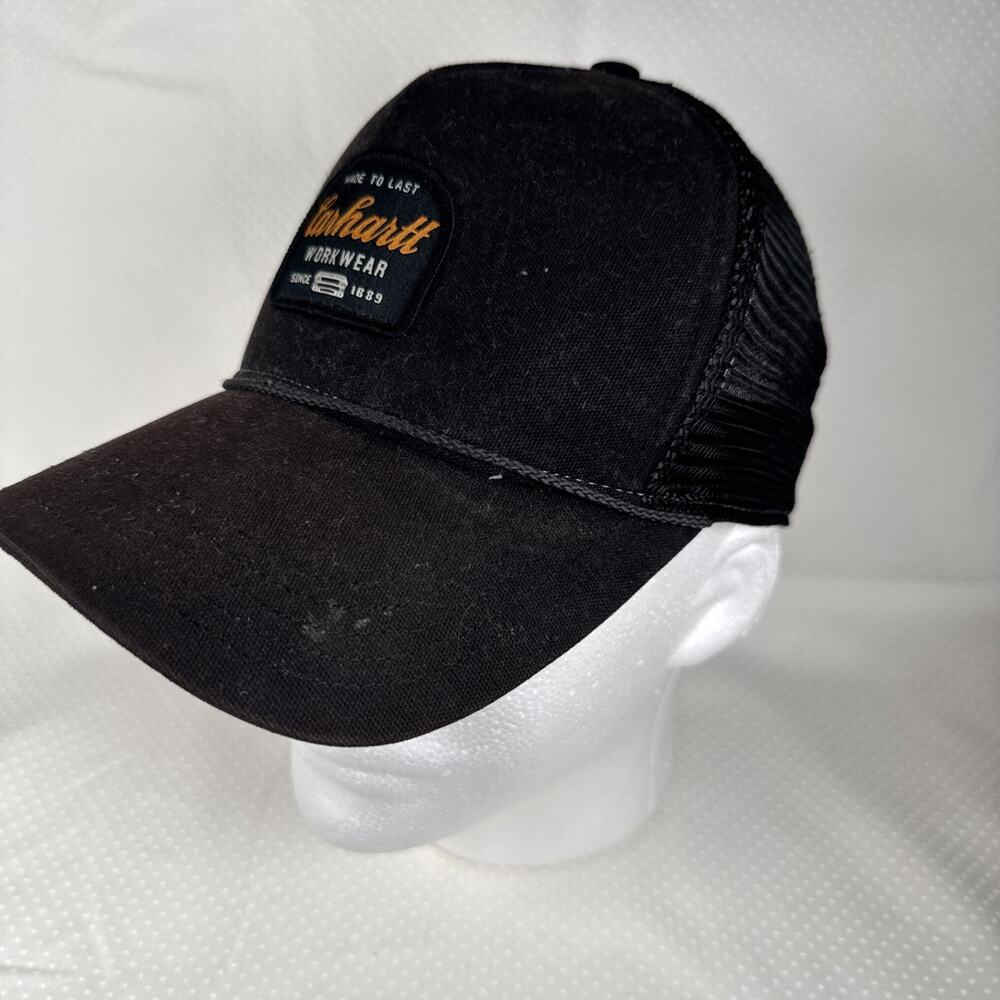 Carhartt Hat Men’s Black One-Size Adjustable Snap Back Workwear